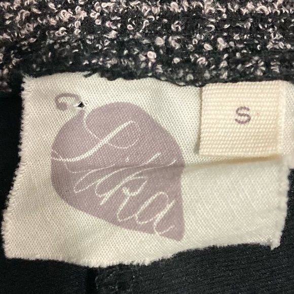 Anthropologie Lilka Tweed Ponte Leggings Women’s Size S Pull On Button Accent - Picture 8 of 9